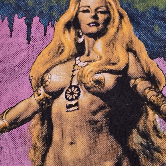 Boris Vallejo Fantasy Art Promo T Shirt Nude 80s Size Lg Vtg 1986 Black Unisex - Picture 6 of 16